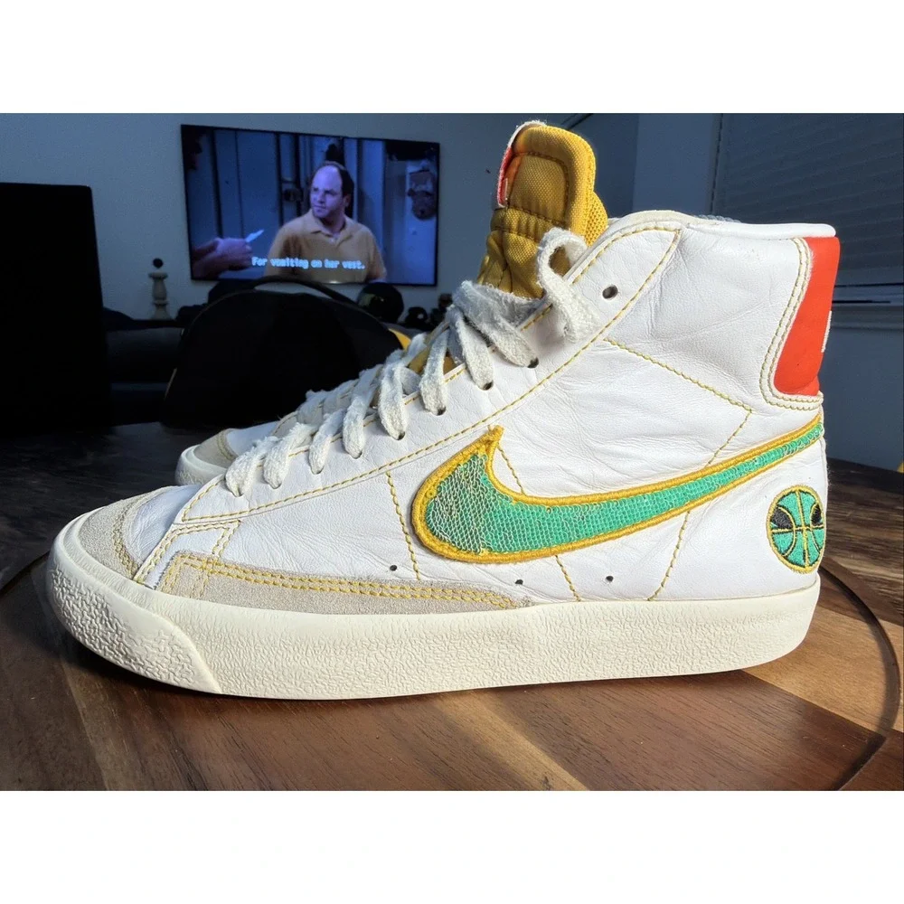 Nike Kids Blazer Mid 77 DD9528-100 Multicolor Lace-Up Sneaker Shoes Size 4.5Y